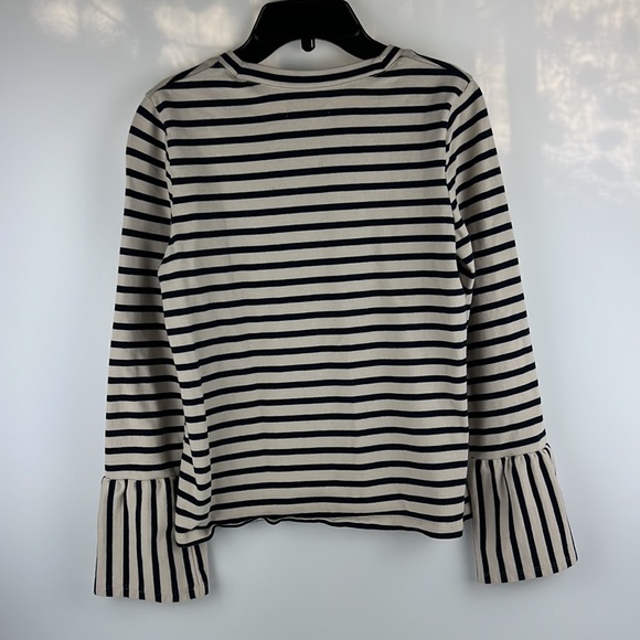 Madewell Ivory/Navy Stripped Long Sleeve Sz:Small - Picture 2 of 7